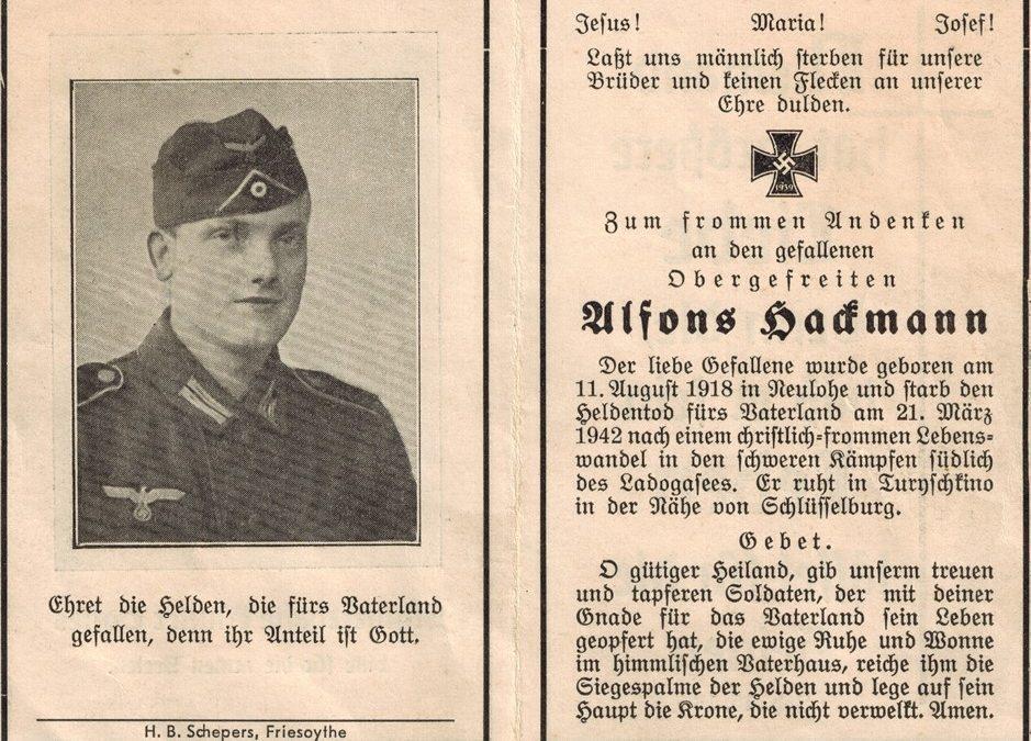 Alfons Hackmann aus Neulohe