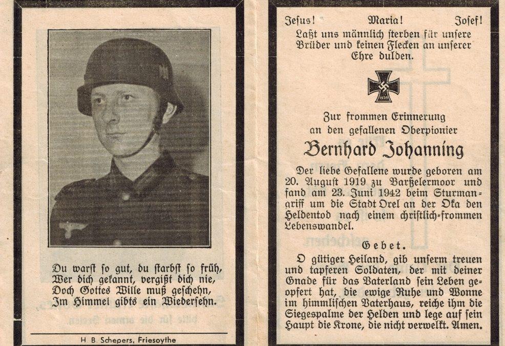 Bernhard Johanning aus Barßelermoor