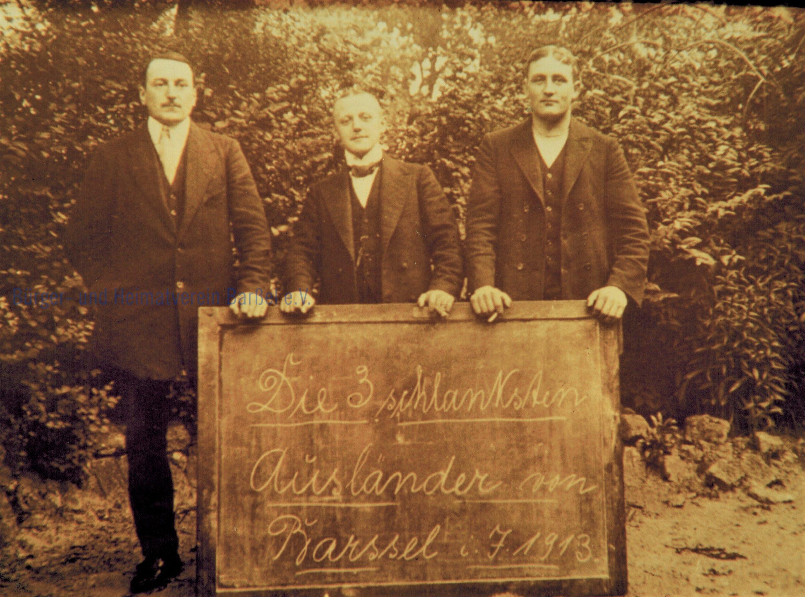 Die schlanksten Männer von Barßel 1913