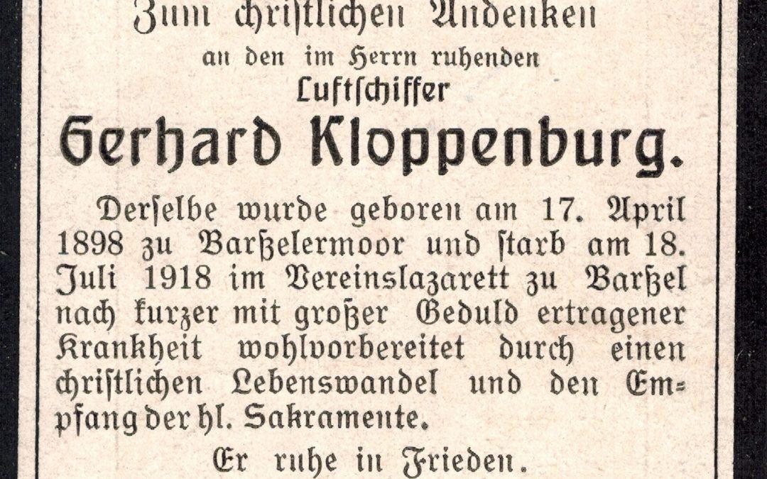 Gerhard Hermann Kloppenburg aus Barßelermoor