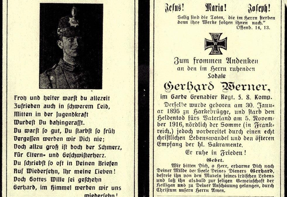 Gerhard Werner aus Harkebrügge