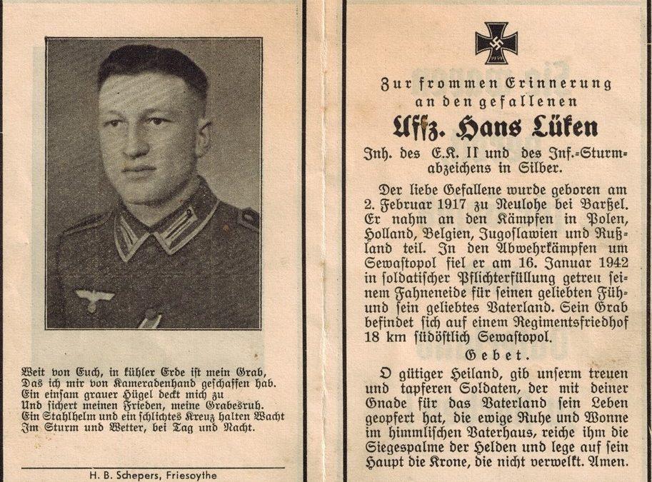 Hans Lüken aus Neulohe