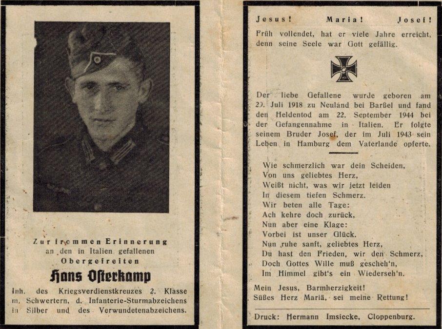 Johannes Osterkamp aus Neuland