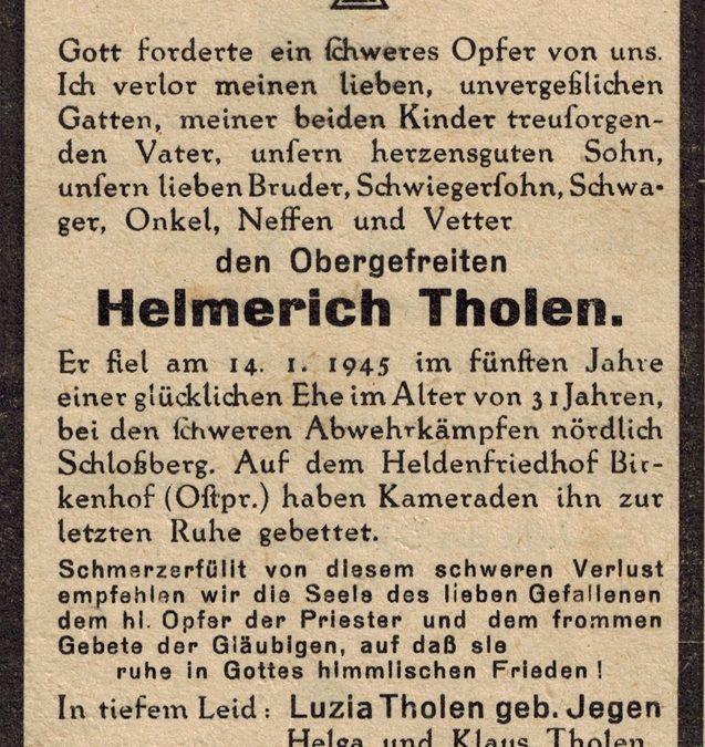 Helmerich Tholen aus Harkebrügge