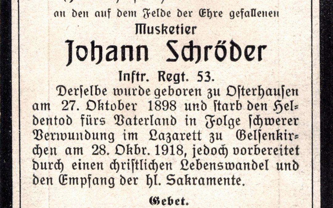 Johann Carl Anton Schröder aus Osterhausen