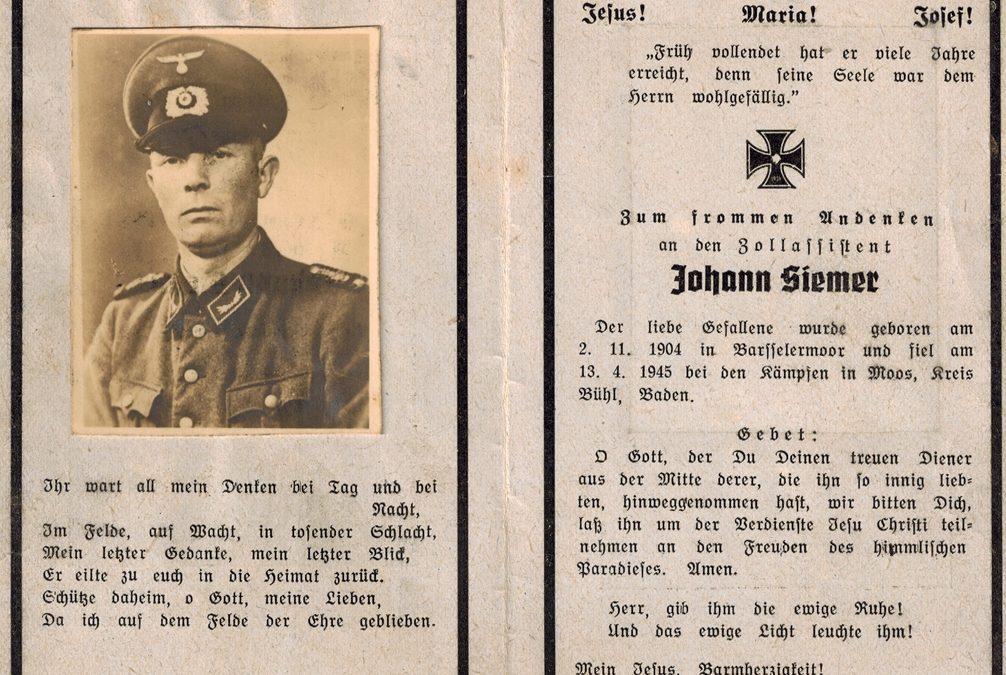 Johann Siemer aus Barßelermoor