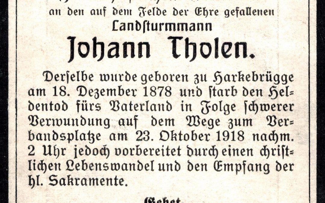 Johann Bernard Helmerich Tholen aus Harkebrügge