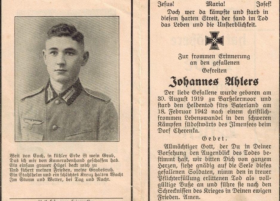 Johannes Ahlers aus Barßelermoor