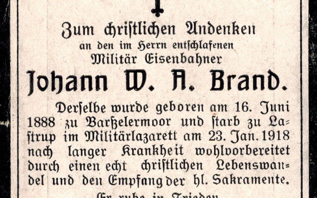 Johann Anton Wilhelm Brand aus Barßelermoor