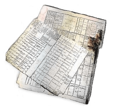 Alte Dokumente aus der napoleonischen Zeit von 1810 bis 1813