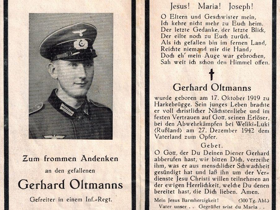 Gerhard Oltmanns aus Harkebrügge