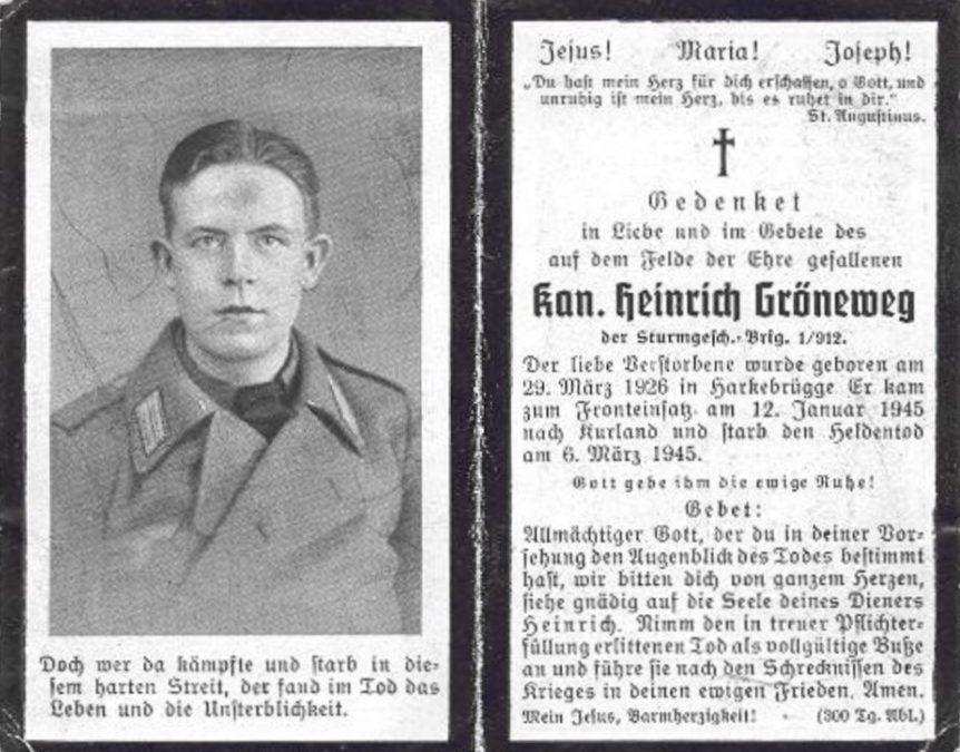 Heinrich Gröneweg aus Harkebrügge