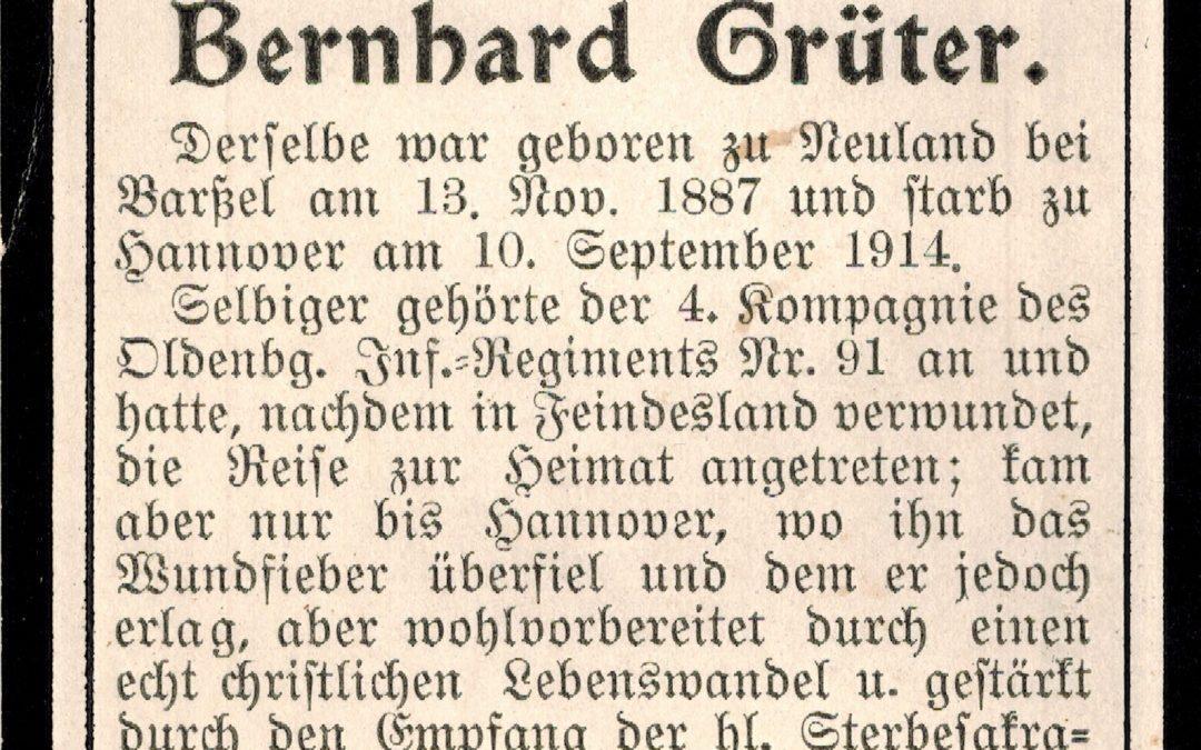 Bernard Johann Grüter aus Lohe