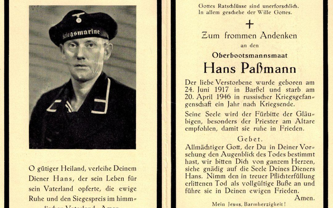 Hans Paßmann aus Barßel