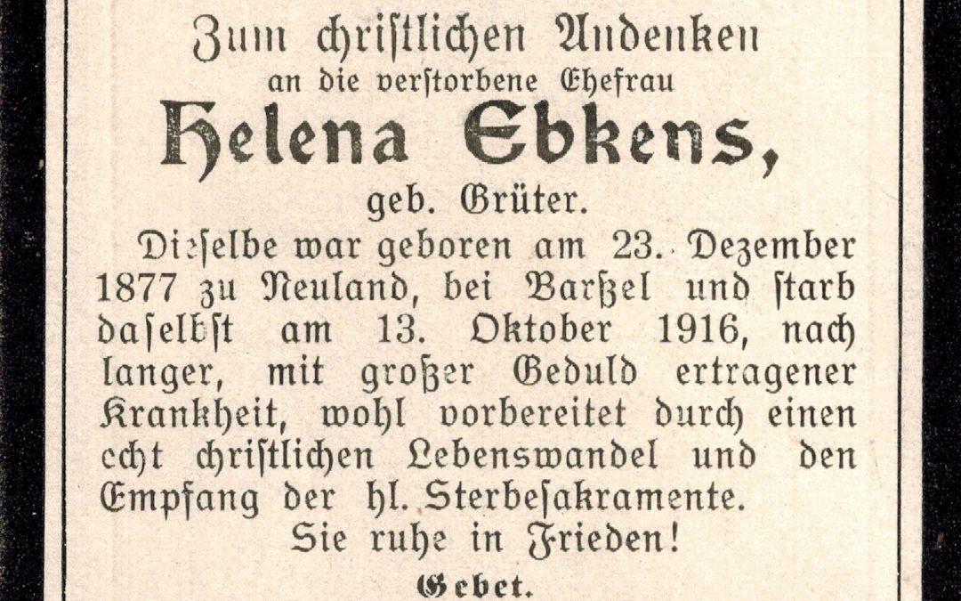 Helena Ebkens geborene Grüter aus Neuland